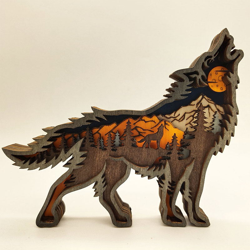 Ownkoti Creative Forest Animal Decoration - Wolf