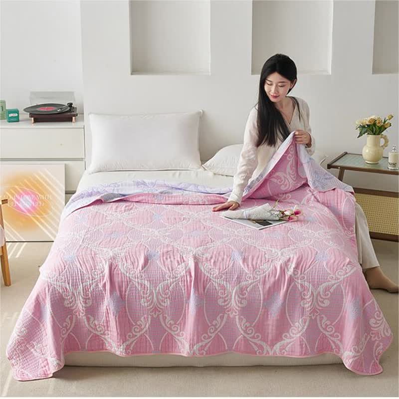 Retro Style Cotton Gauze Comfy Quilt