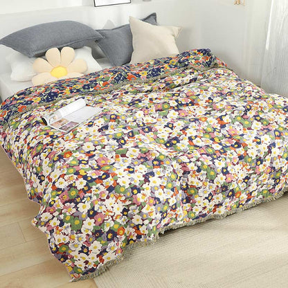 Ownkoti Rustic Flower Reversible Cotton Soft Quilt