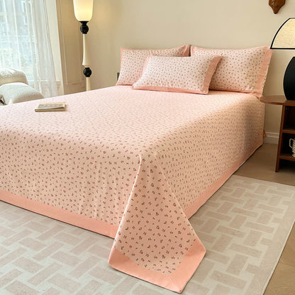 Pure Cotton Elegant Rose Soft Coverlet