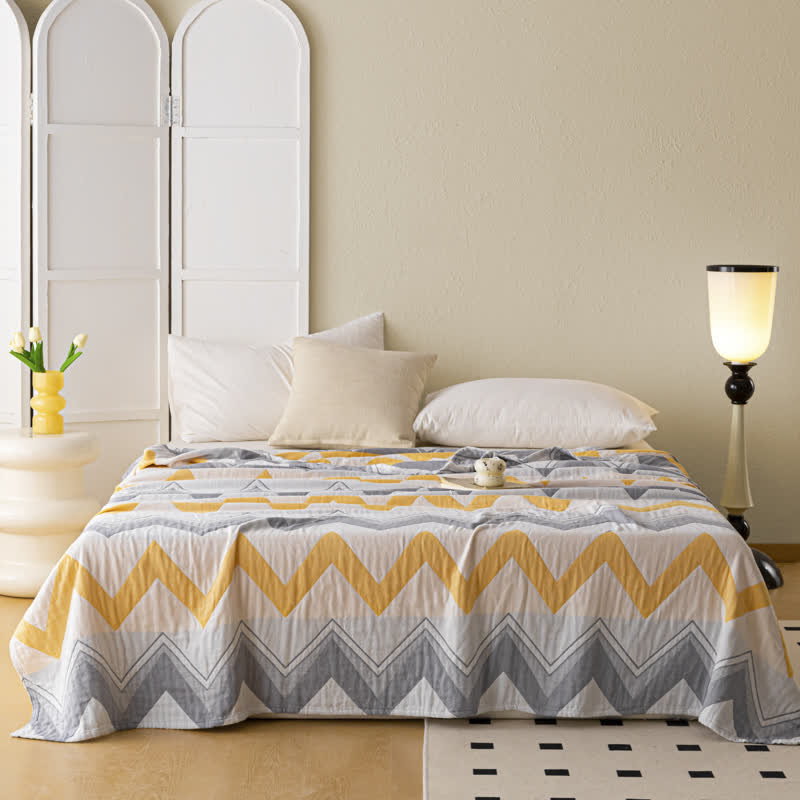 Pure Cotton Zigzag Print Towel Quilt