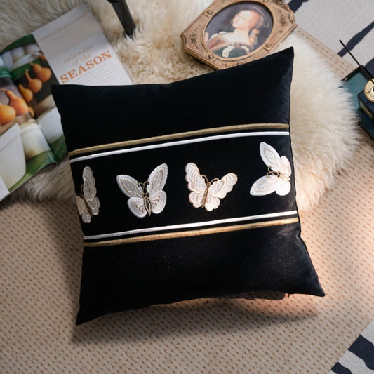 Embroidery Butterfly Soft Decorative Pillowcase