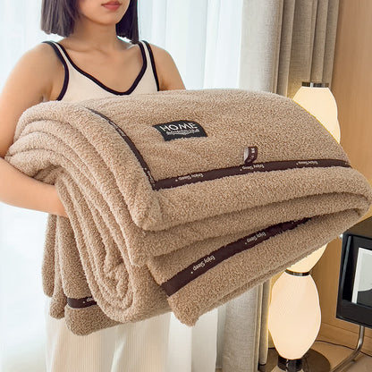 Simple Style Fluffy Fleece Throw Blanket