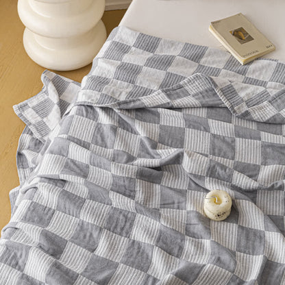 Modern Checkerboard Pure Cotton Breathable Quilt