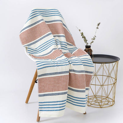 Ownkoti Colorblock Striped Cotton Bath Towel