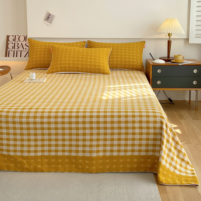 Breathable Cotton Gauze Modern Style Coverlet