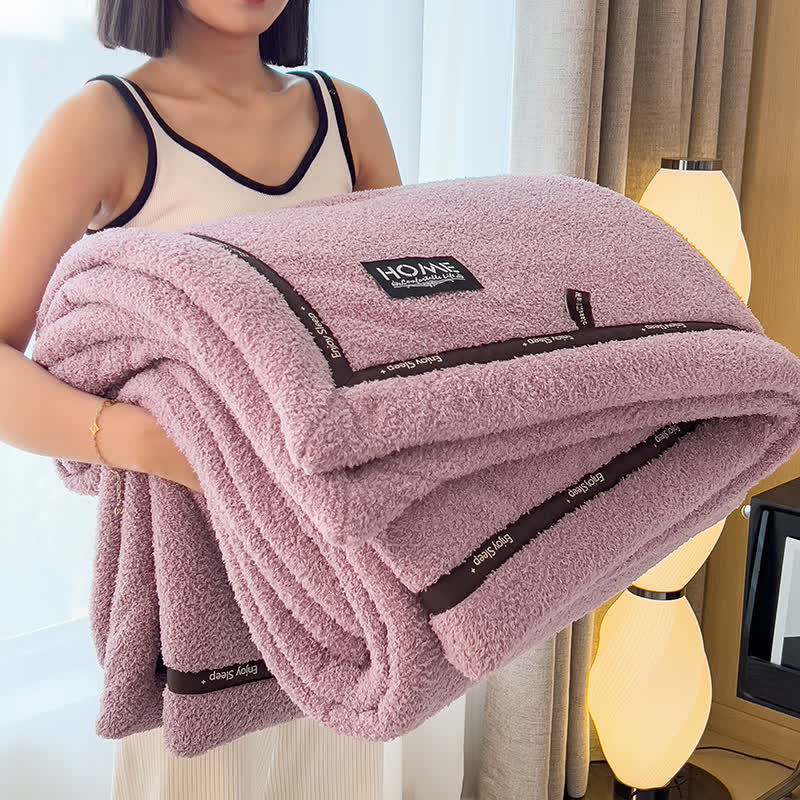 Simple Style Fluffy Fleece Throw Blanket