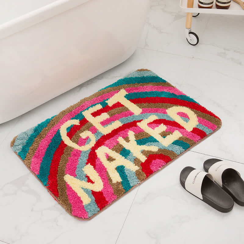 Rainbow & Letters Soft Non-slip Bath Mat