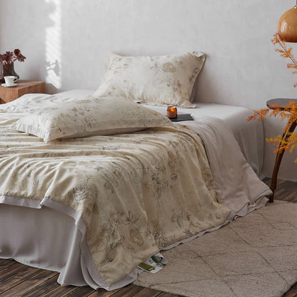 Luxurious Floral Style Breathable Summer Bedding