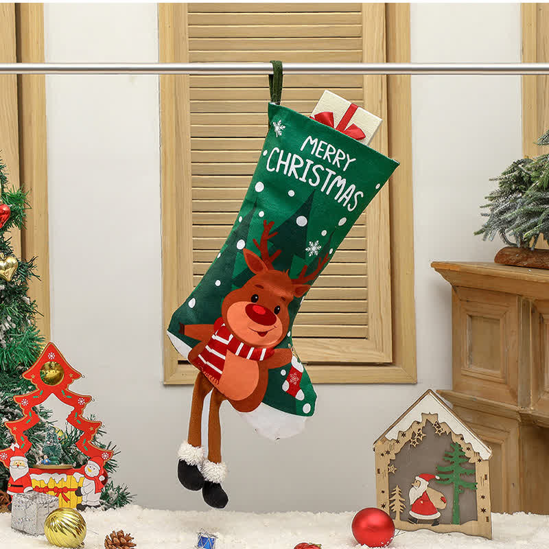 Cute "MERRY CHRISTMAS" Decorative Hanging Stocking