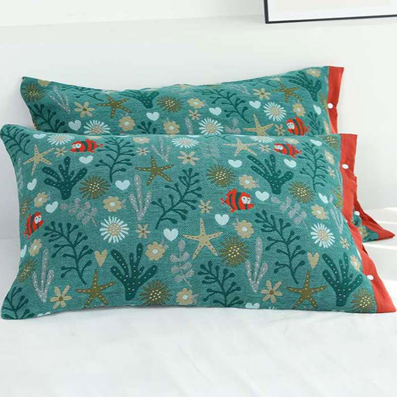 Ownkoti Rural Flower Pattern Pillowcases Pillow Covers (2PCS)