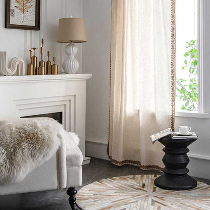 Bohemian Beige Semi-Blackout Curtain