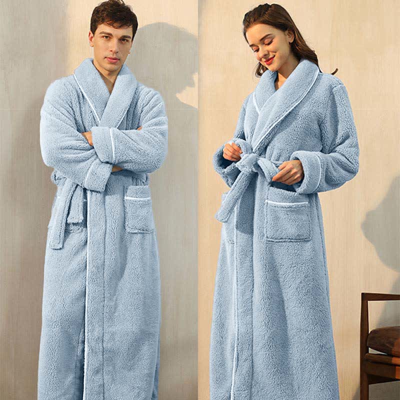 Ownkoti Comfy Fleece Pajama Long Bathrobe