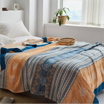 Ownkoti Wheat Ear Texture Cotton Reversible Quilt