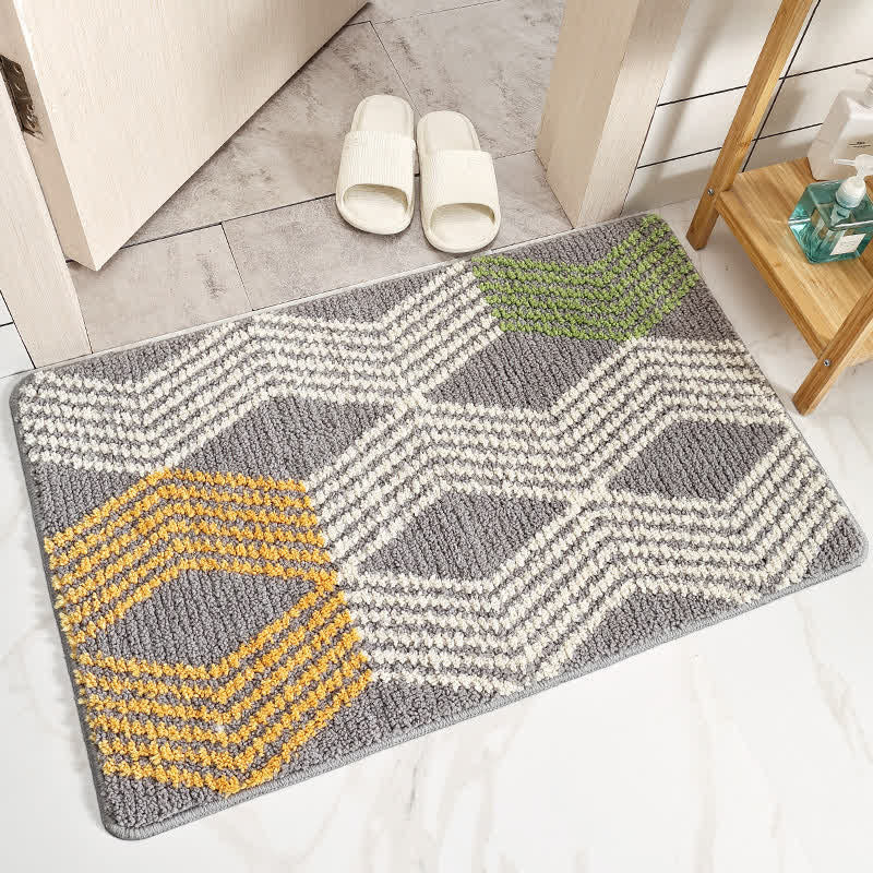 Ownkoti Leaf Pattern Soft Non-Slip Bathroom Rug