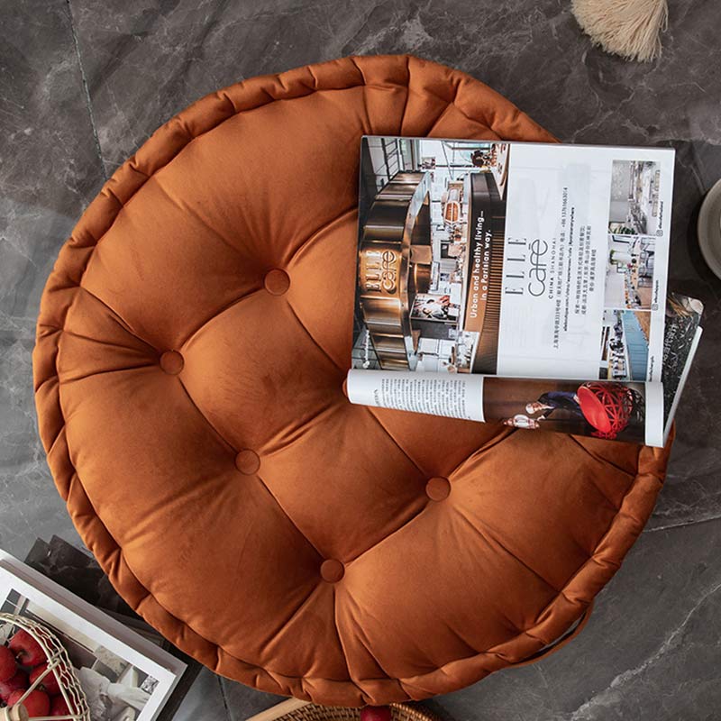 Solid Color Circle Shape Seat Cushion