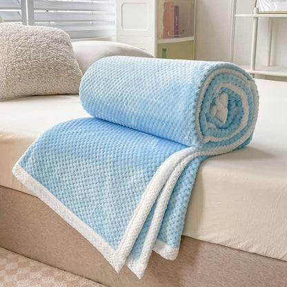 Solid Color Soft Reversible Fleece Blanket