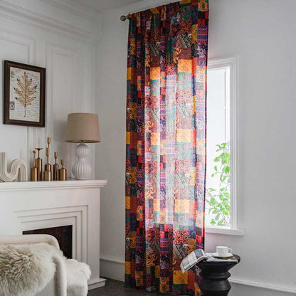 Ownkoti Colorful Boho Cotton Linen Window Curtains