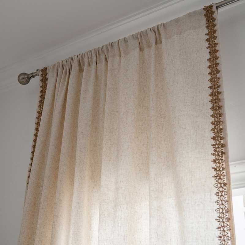 Bohemian Beige Semi-Blackout Curtain