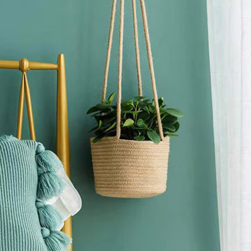 Hanging Plant Basket Woven Plant Hanger