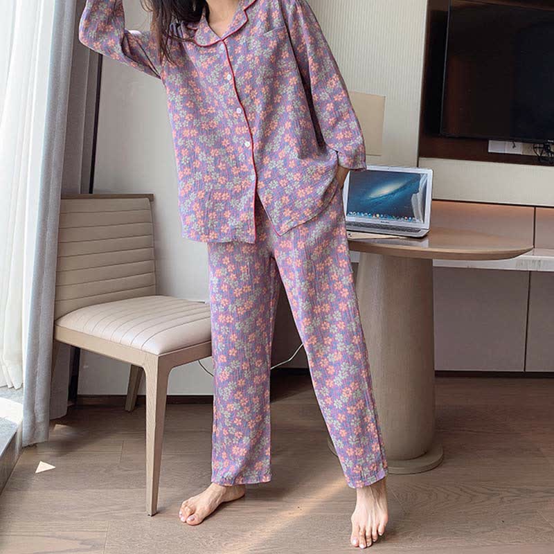 Plus Size Rural Cotton Loungewear Set