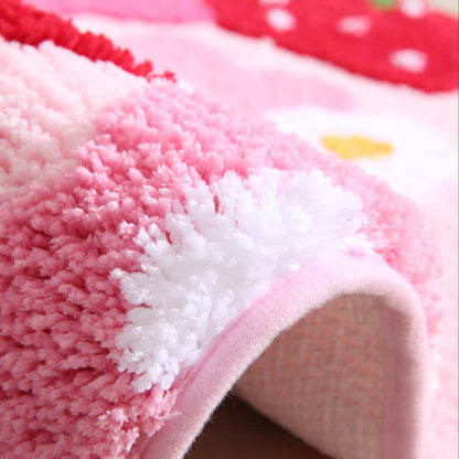 Cute Strawberry & Flower Non-slip Bath Mat