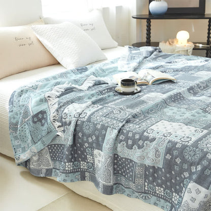 Summer Breathable Tassel Cotton Gauze Quilt