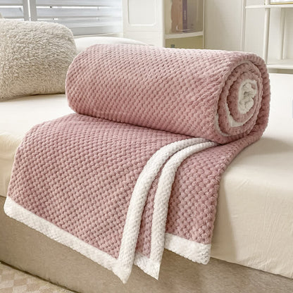 Solid Color Soft Reversible Fleece Blanket