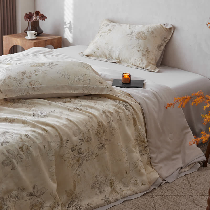 Luxurious Floral Style Breathable Summer Bedding