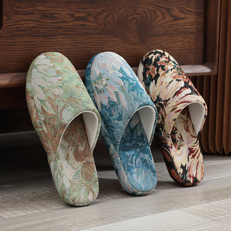 Chinoiserie Floral Non-slip House Slippers