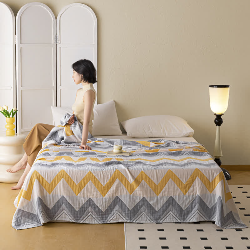 Pure Cotton Zigzag Print Towel Quilt