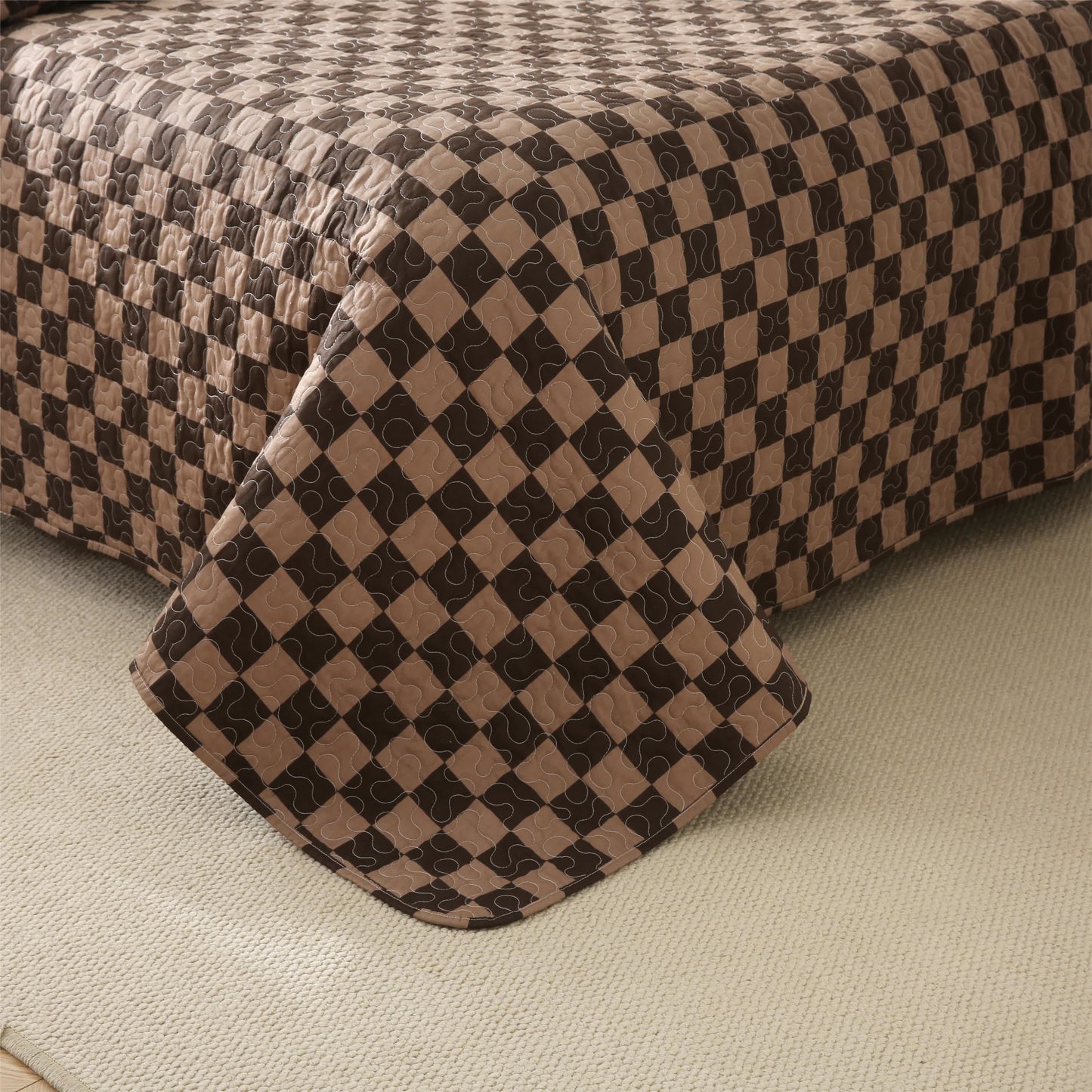 Checkerboard Pure Cotton Quilted Bedding