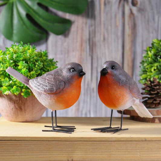 Robin Bird Gardening Ornament Decor(2PCS)