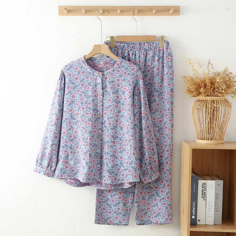 Floral Cotton Long Sleeve Nightwear Set