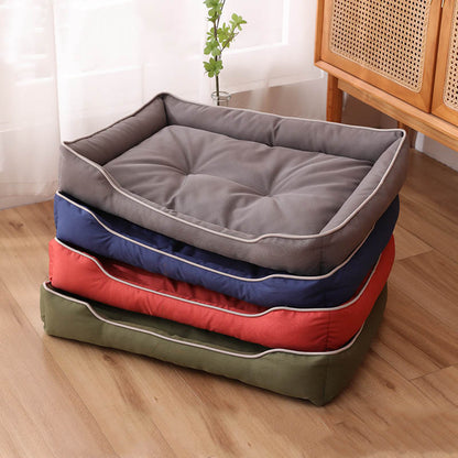 Simple Soft Fluffy Rectangle Pet Bed