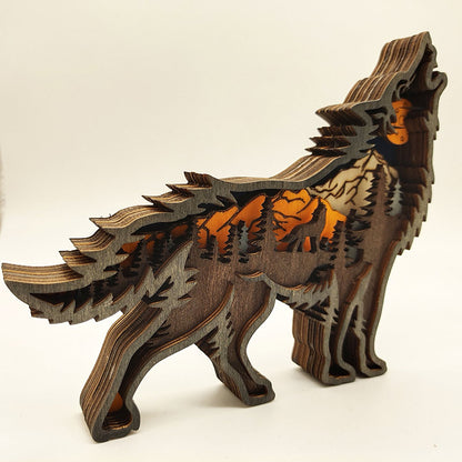 Ownkoti Creative Forest Animal Decoration - Wolf