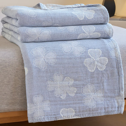 Four Leaf Clover Cotton Gauze Summer Quilt