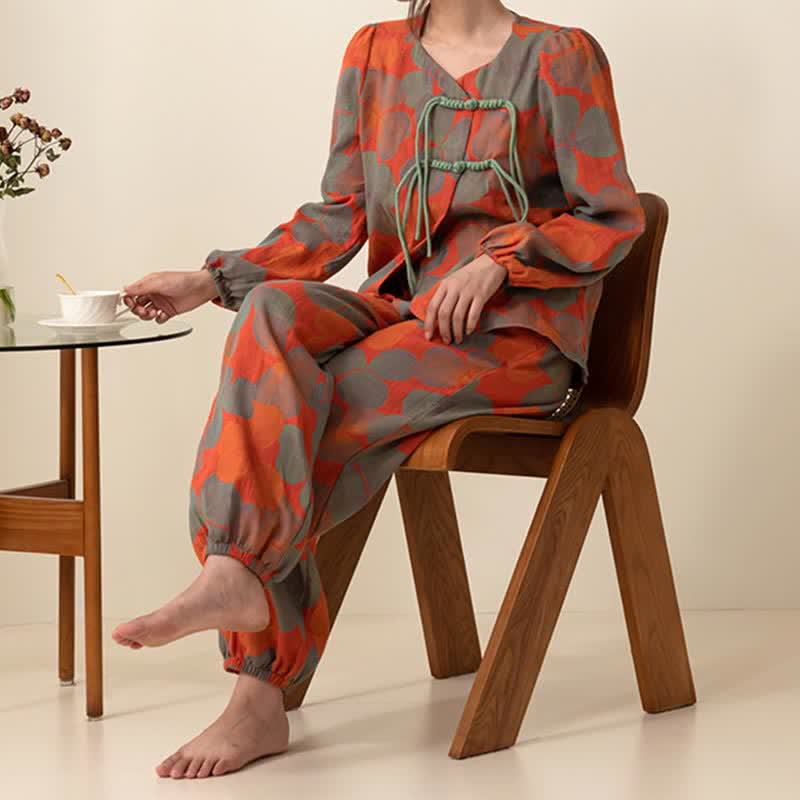 Four Leaf Clover Cotton Loungewear Set