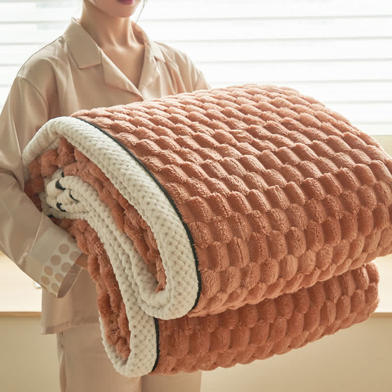 Thick Coral Fleece Reversible Throw Blanket - image 6