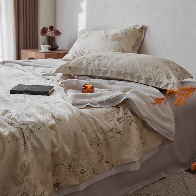 Luxurious Floral Style Breathable Summer Bedding