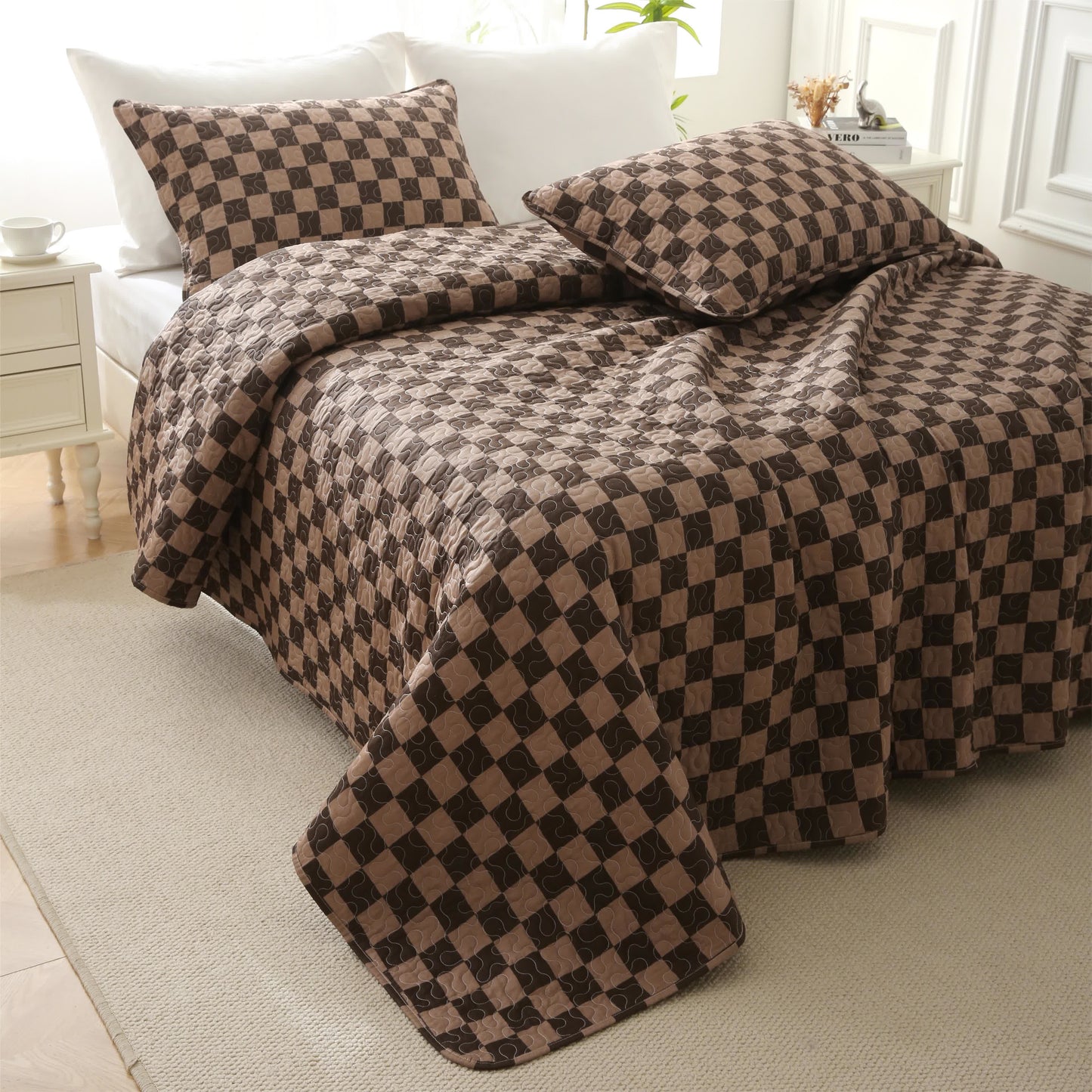 Checkerboard Pure Cotton Quilted Bedding