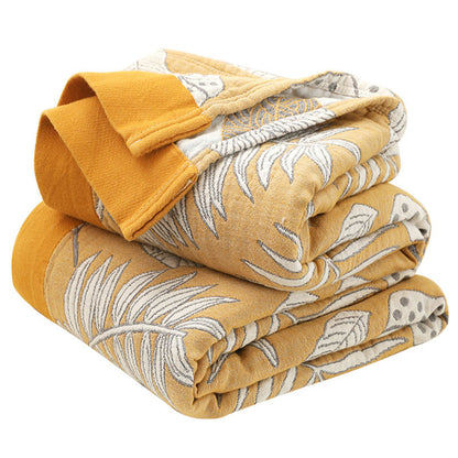 Ownkoti Pattern Gauze Reversible Quilt Breathable Throw