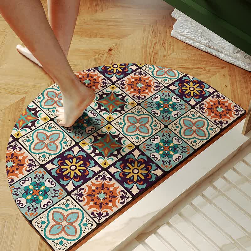 Boho Style Water-absorbent Bath Mat