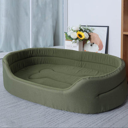 Solid Color Comfy Rectangle Pet Bed