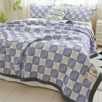 Cotton Gauze Maple Leaf Luxurious Quilt